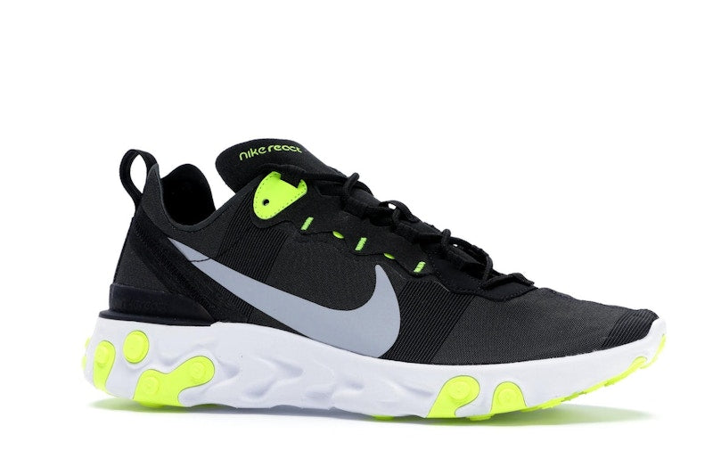 Nike React Element 55 Black Wolf Grey Volt
