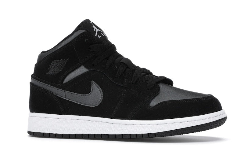 Jordan 1 Mid White Black Grey (GS)