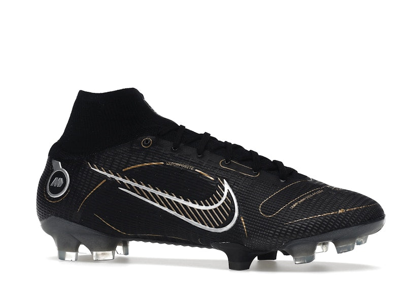 Nike Mercurial Superfly 8 FG Black Metallic Silver Gold