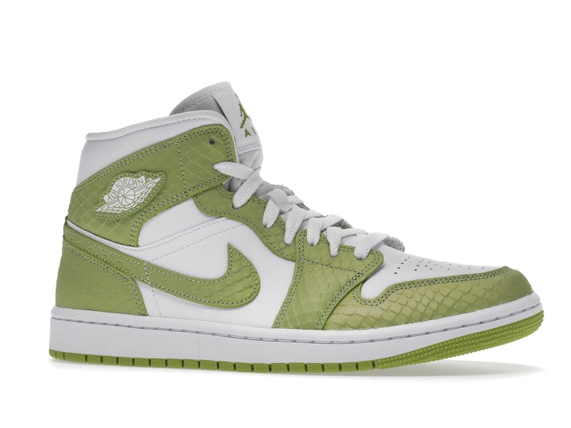 Jordan 1 Mid Green Python (Women's)