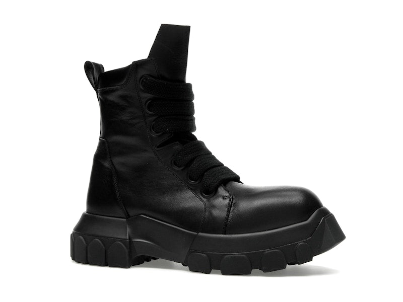 Rick Owens Lido Jumbo Laced Bozo Tractor Black