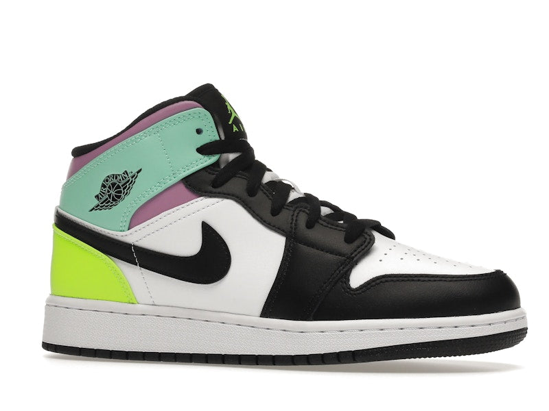 Jordan 1 Mid Pastel Black Toe (GS)
