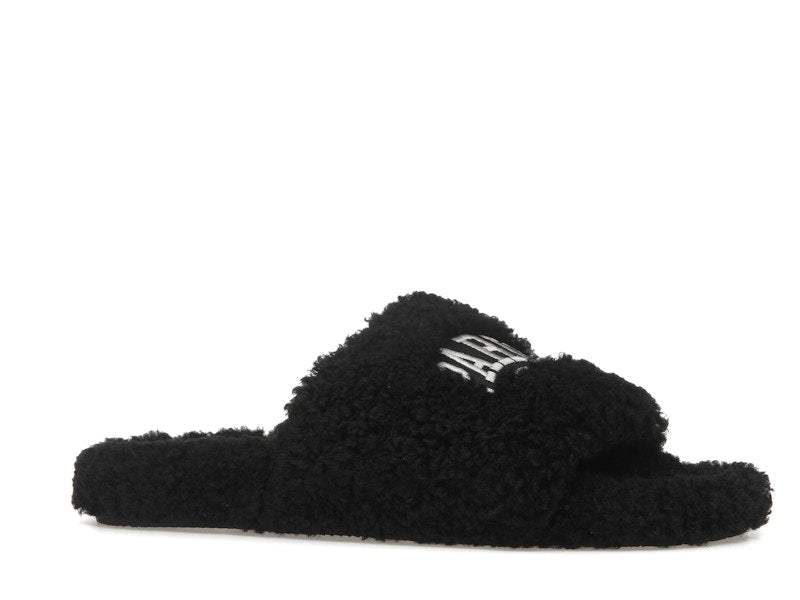 Balenciaga Paris Furry Slide Black