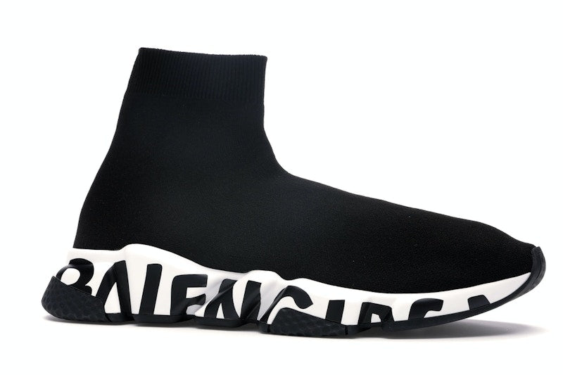 Balenciaga Speed Graffiti Trainers Black White