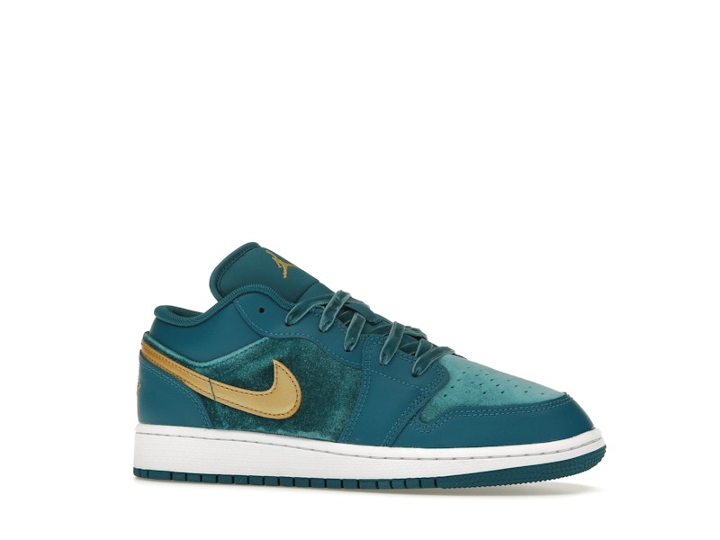 Jordan 1 Low SE Geode Teal Metallic Gold (GS)