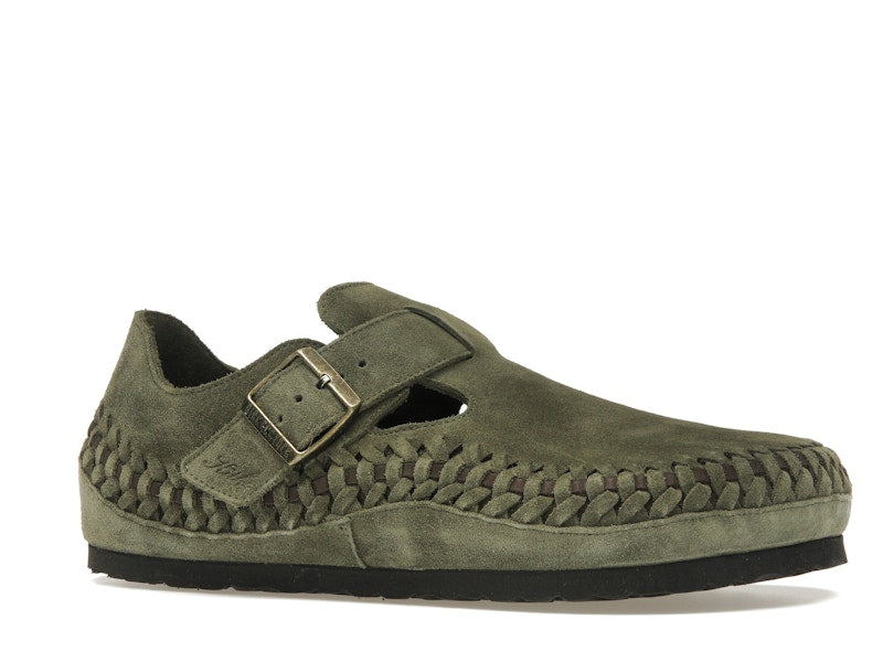 Birkenstock London Braided Shearling Kith Olive Night