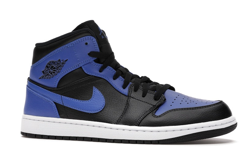 Jordan 1 Mid Hyper Royal Tumbled Leather