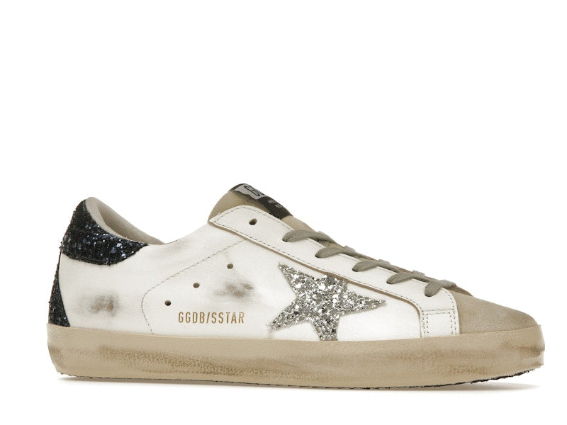 Golden Goose Super-Star White Blue Glitter (Women's)