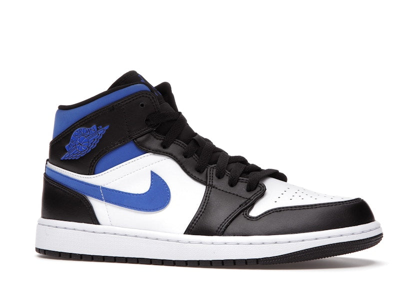 Jordan 1 Mid White Black Racer Blue