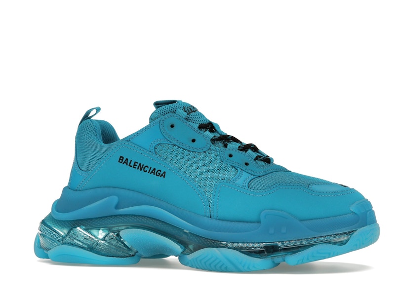 Balenciaga Triple S Clear Sole Teal Blue