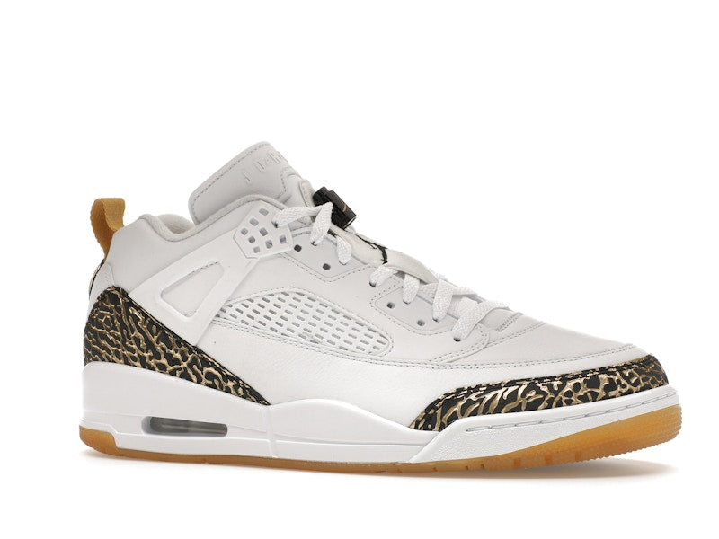 Jordan Spizike Low White Metallic Gold
