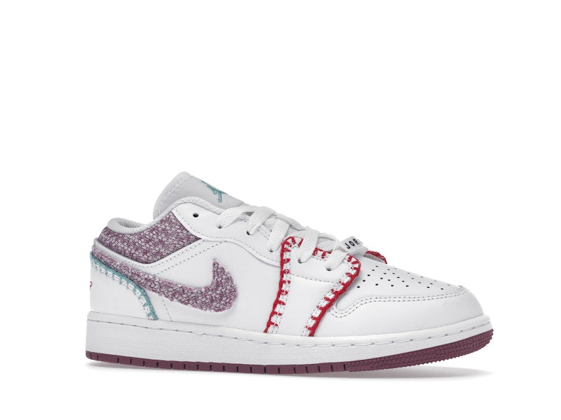Jordan 1 Low White Light Bordeaux (GS)