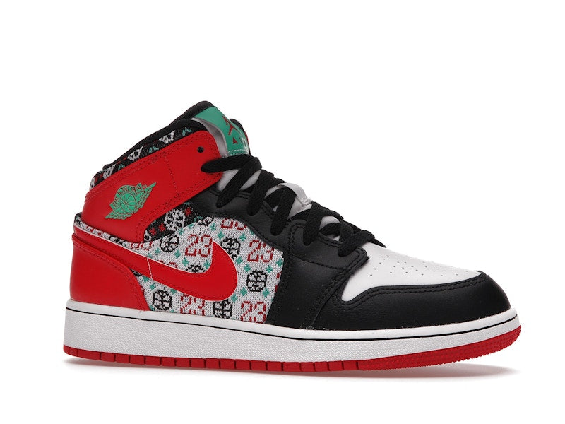 Jordan 1 Mid SE Ugly Christmas Sweater (GS)