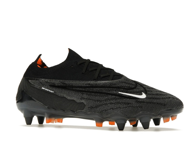 Nike Gripknit Phantom GX Elite SG-Pro Anti-Clog Traction Black Dark Smoke Grey Total Orange