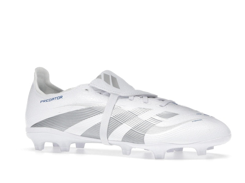 adidas Predator League Fold-Over Tongue FG/MG Cloud White Silver Metallic Bright Royal
