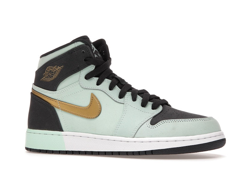 Jordan 1 Retro High Mint Foam Anthracite Metallic Gold (GS)