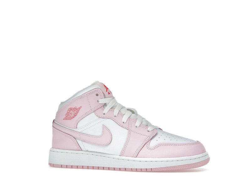 Jordan 1 Mid Pink Foam Fire Red (GS)