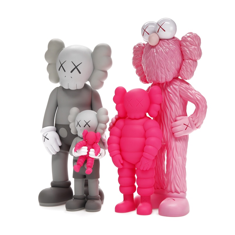 KAWS Family Vinyl Figures Grey/Pink