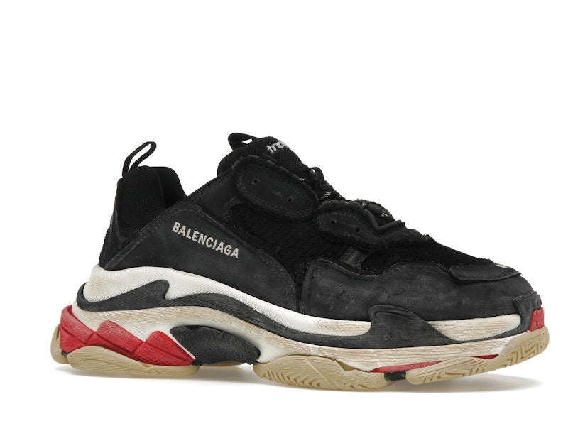 Balenciaga Triple S DIY Black Red White