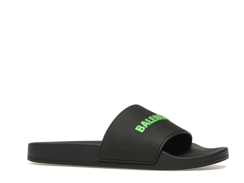 Balenciaga Pool Slide Black Fluo Green (Women's)