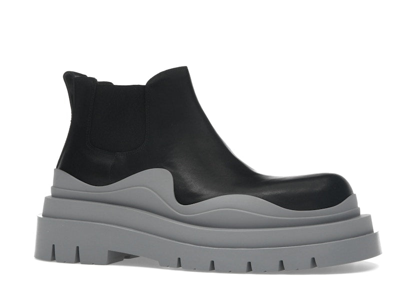 Bottega Veneta Tire Ankle Chelsea Boot Black Vapor