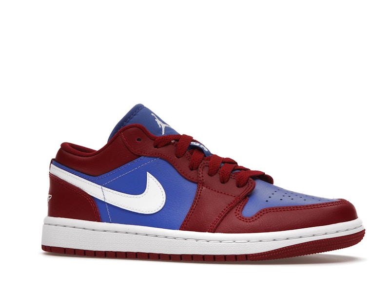 Jordan 1 Low Pomegranate Medium Blue (Women's)