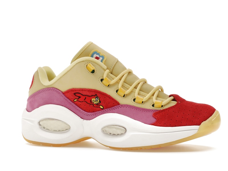 Reebok Question Low BBC Ice Cream Running Dog Yellow Red
