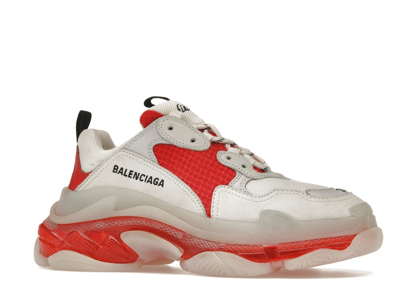 Balenciaga Triple S Clear Sole White Red