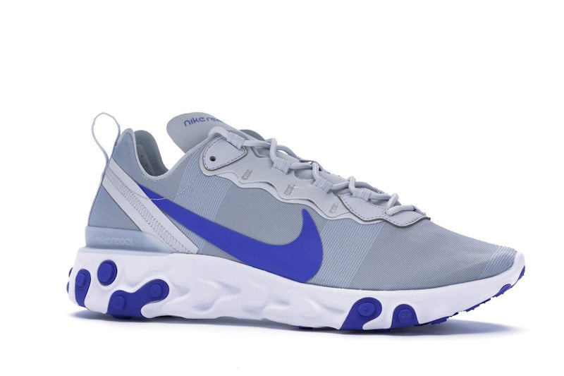 Nike React Element 55 Pure Platinum Racer Blue