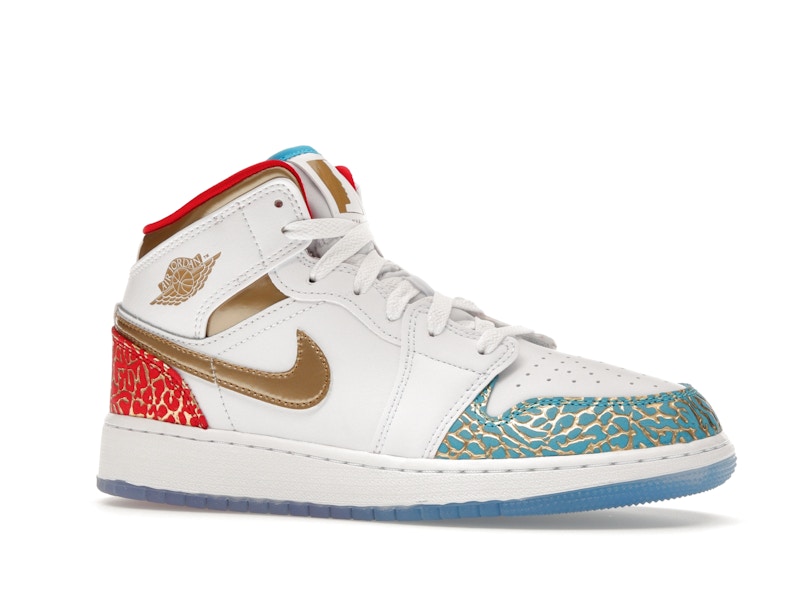 Jordan 1 Mid Sneaker School NC to Chicago (GS)