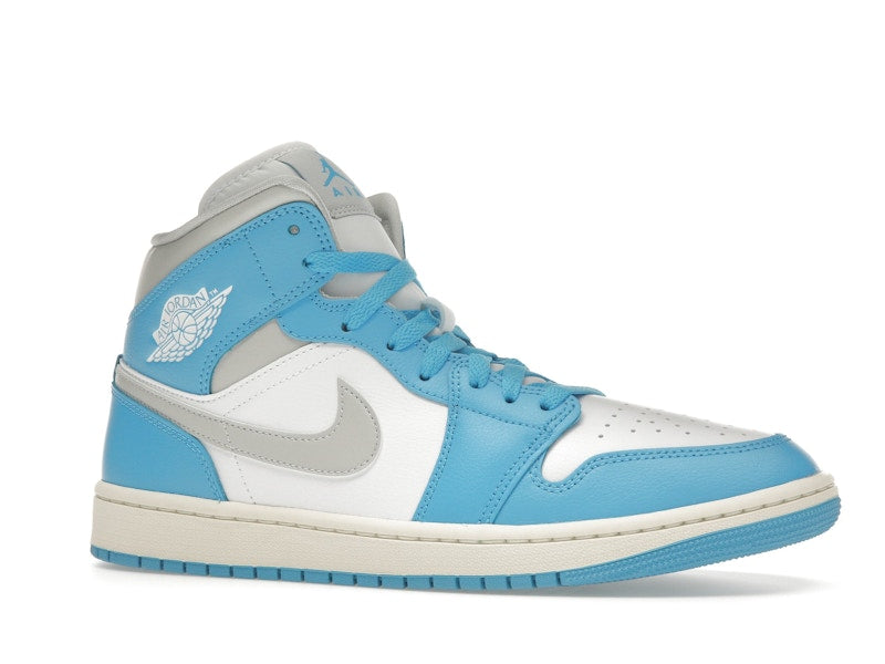 Jordan 1 Mid Dark Powder Blue White Sail Neutral Grey (Women's)