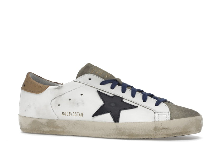 Golden Goose Super-Star Suede Toe White Taupe Royal Blue Black