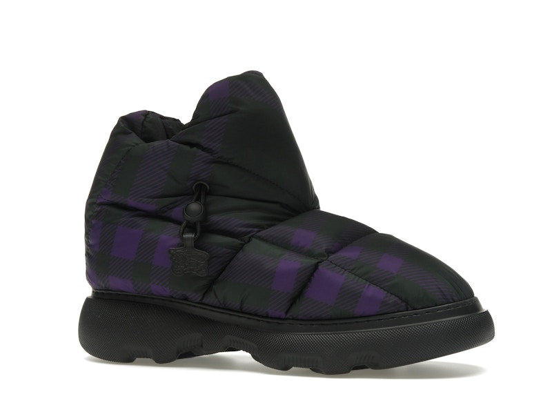 Burberry Check Pillow Boot Black Purple (Women's)