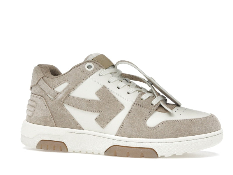 OFF-WHITE Out Of Office OOO Low Tops Beige Natural Suede