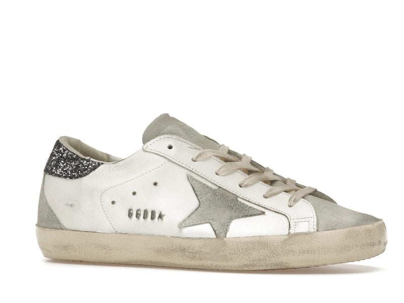 Golden Goose Super-Star White Dark Grey Glitter (Women's)