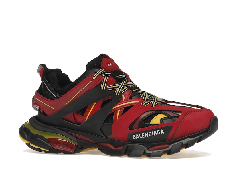 Balenciaga Track Trainers Burgundy Black