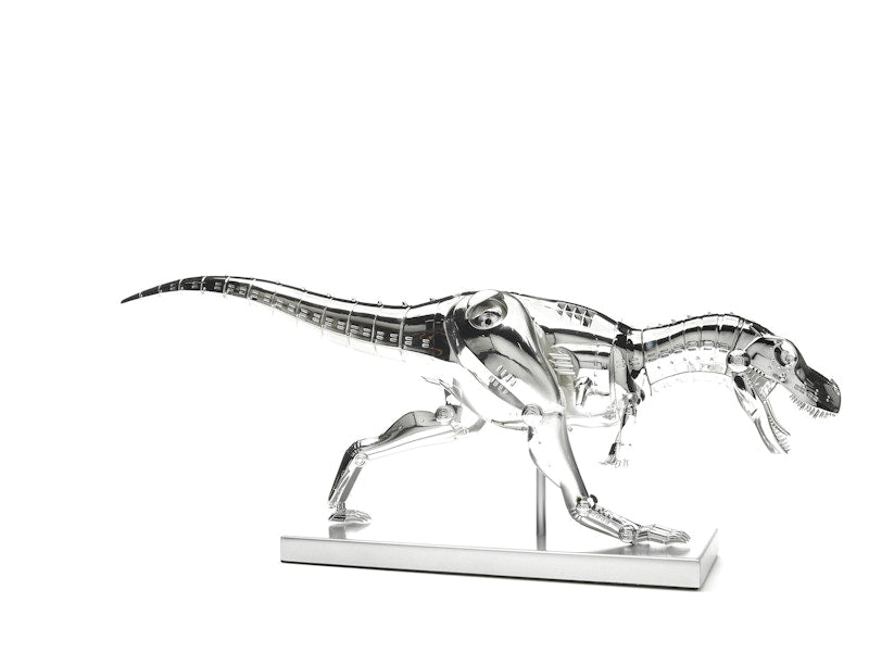 Hajime Sorayama T-Rex Cyborg Dinosaur Figure Silver