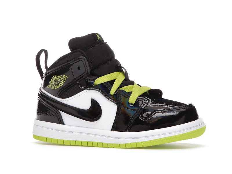 Jordan 1 Mid Black Cyber Mystic Green (TD)