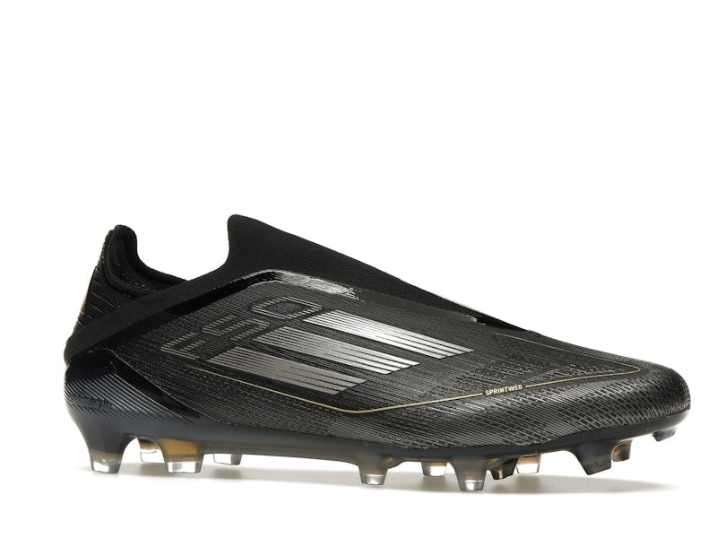 adidas F50 Elite Laceless FG Core Black Iron Metallic Gold Metallic