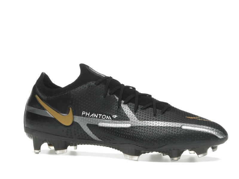 Nike Phantom GT2 Elite FG Black Metallic Dark Grey Metallic Gold