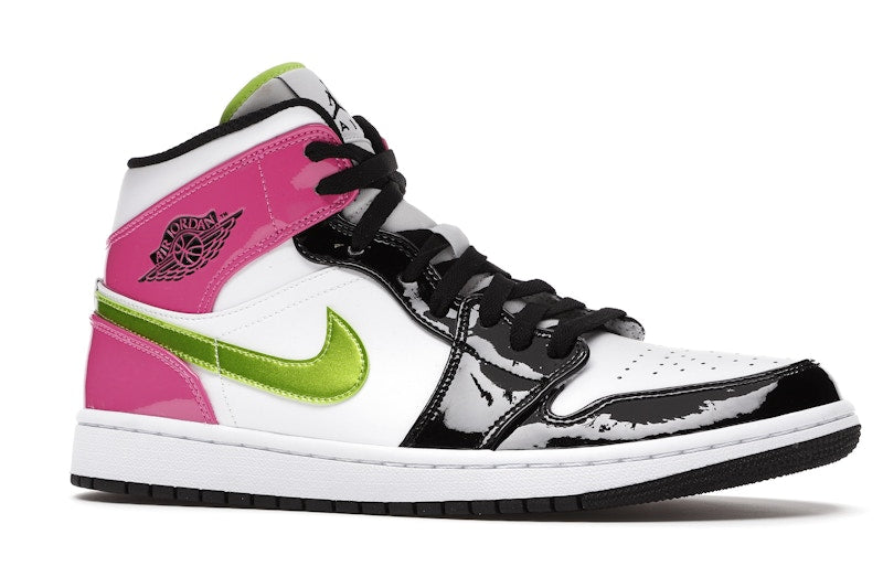 Jordan 1 Mid White Black Cyber Pink