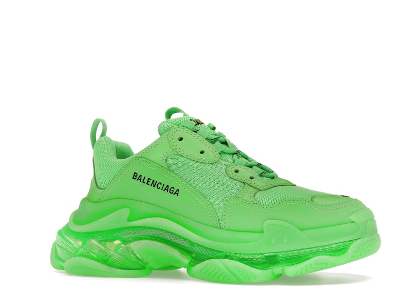 Balenciaga Triple S Soft Neon Green Clear Sole (Women's)