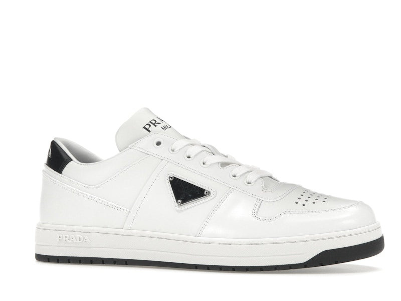 Prada Downtown Low Top Sneakers Leather White White Black