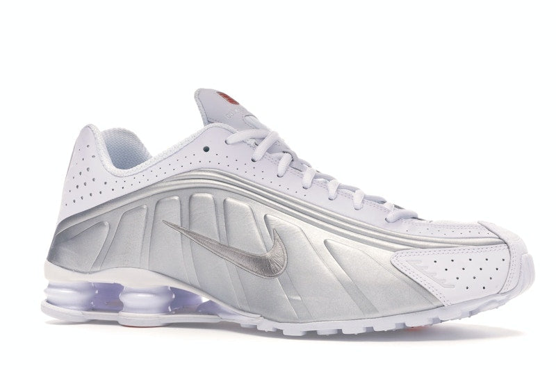 Nike Shox R4 White Metallic Silver