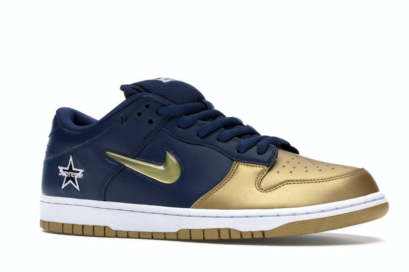 Nike SB Dunk Low Supreme Jewel Swoosh Gold