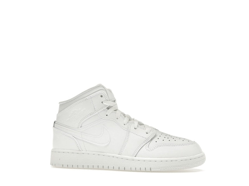 Jordan 1 Mid Triple White (2023) (GS)