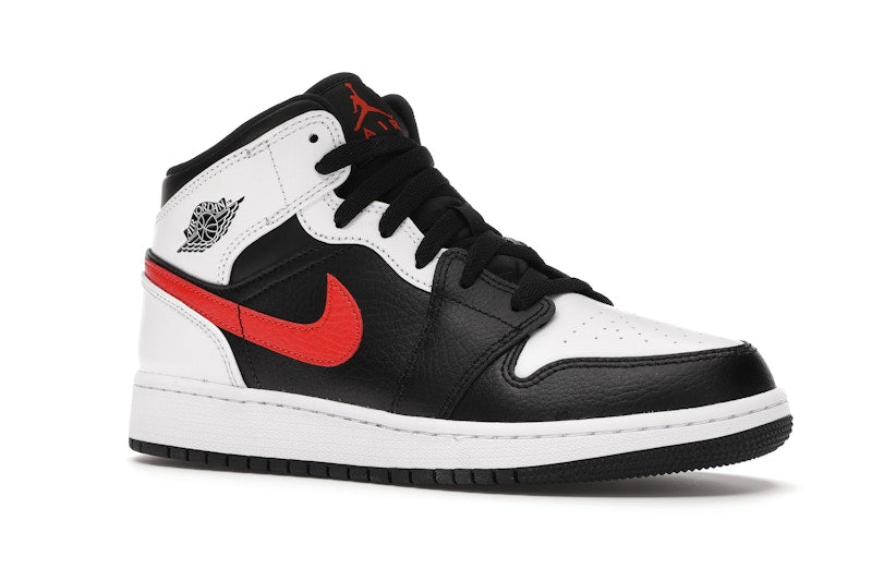 Jordan 1 Mid White Black Chile Red (GS)