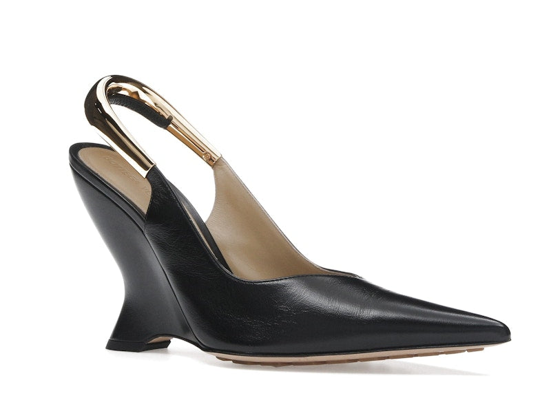Bottega Veneta Punta Pointed-Toe Slingback Pumps Black (Women's)