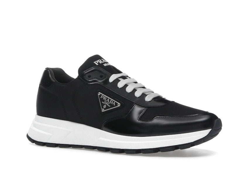 Prada PRAX 01 Sneakers Re-Nylon Brushed Leather Black White