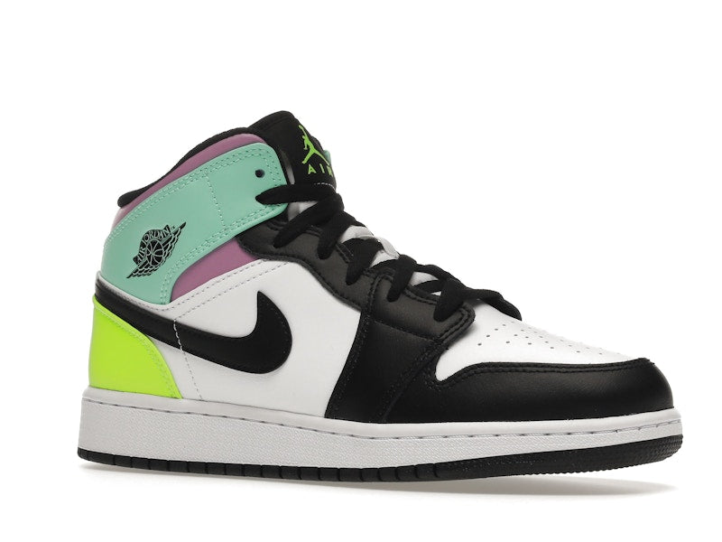 Jordan 1 Mid Pastel Black Toe (GS)
